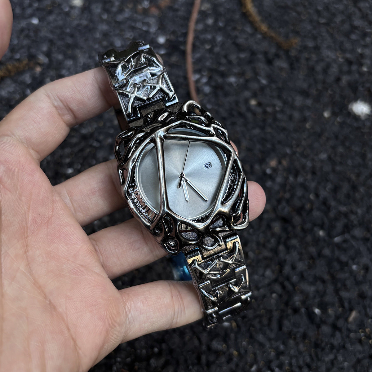 Men's watches y2k profiled spider web alabaster men's and women's hip hop waterproof