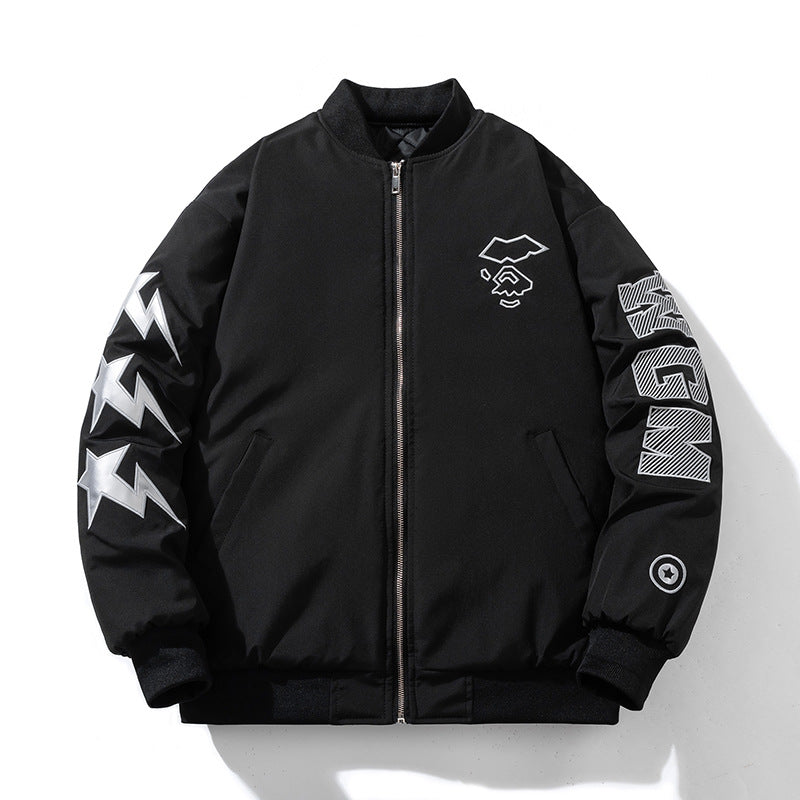 Mens Bomber Jacket MA-1 Winter Thickness available cotton-padded jacket Japanese autumn and winter embroidered pilot baseball jersey
