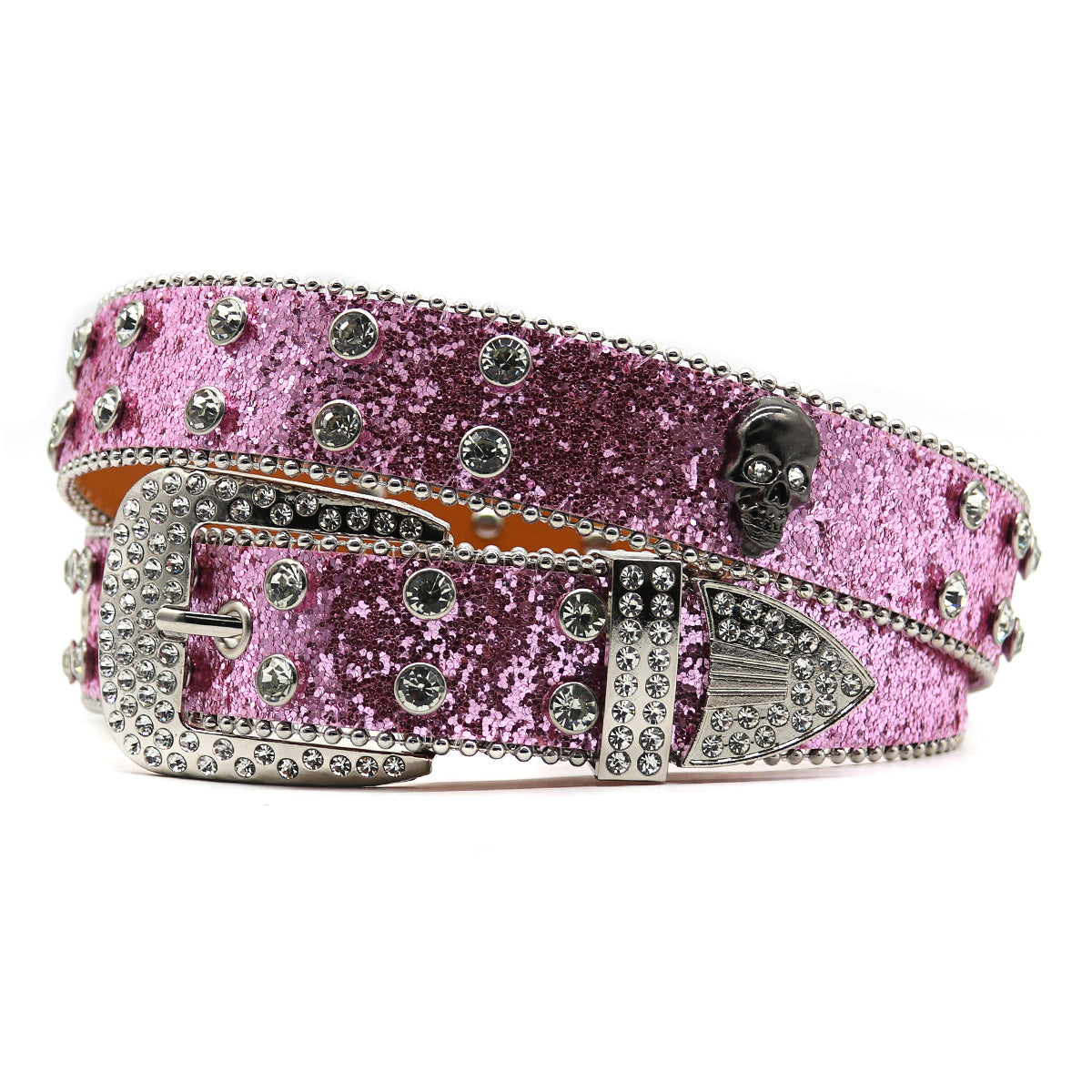 Hip-hop punk rhinestone belt punk style