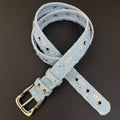 American vintage-style leather belt retro star rivet free punching belt belt belt y2k niche personality men's and women's versatile jeans belt