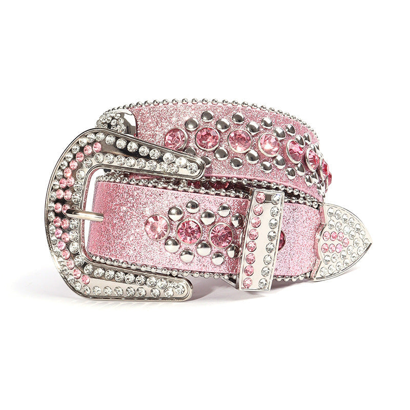 Hip-hop punk rhinestone belt skull accessories