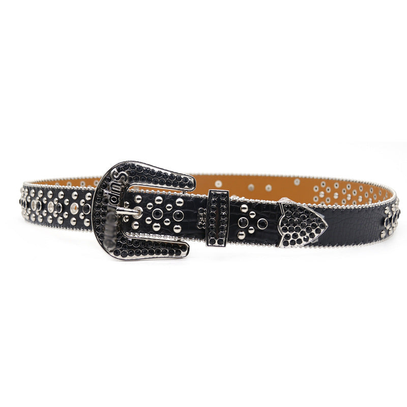 Hip-hop punk rhinestone belt punksurprise accessories