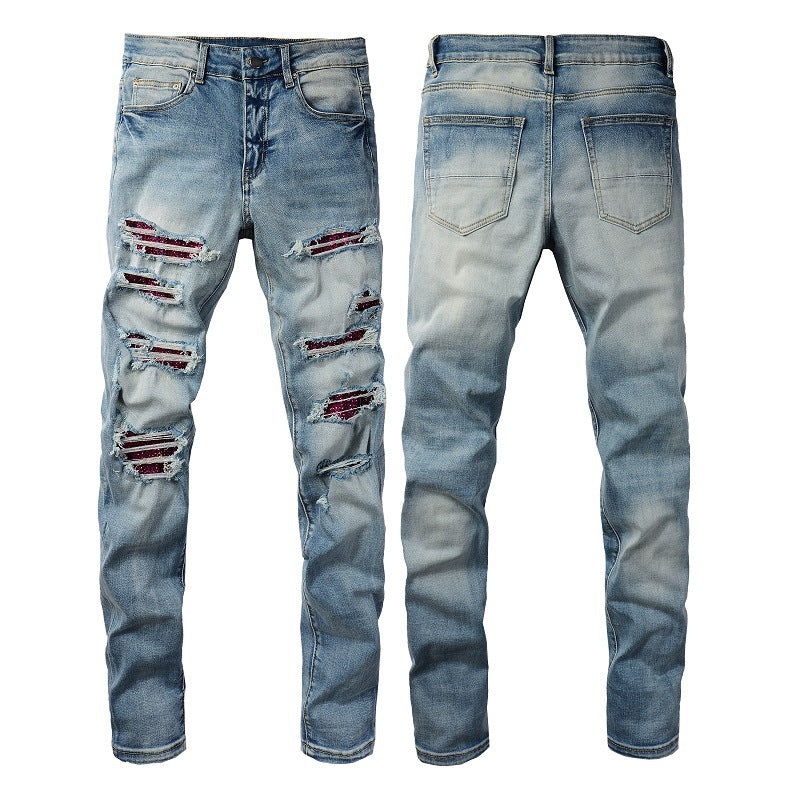 AM Jeans Diamond Hole Slim Fit #1308