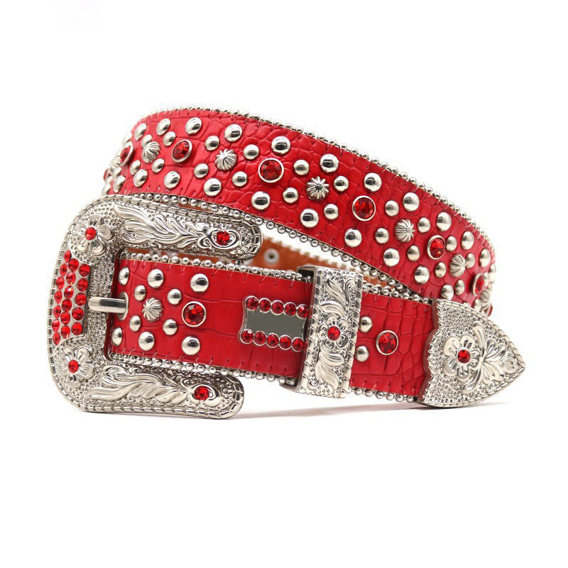 Hip-Hop Punk Rhinestone Belt