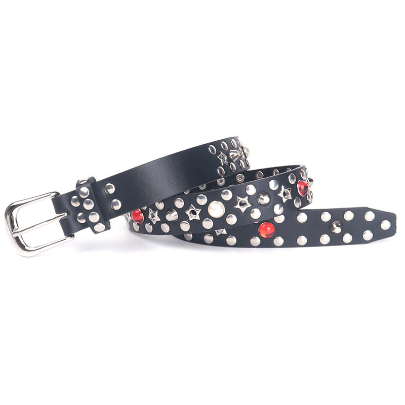 Hip-hop punk rhinestone belt kids gem decoration