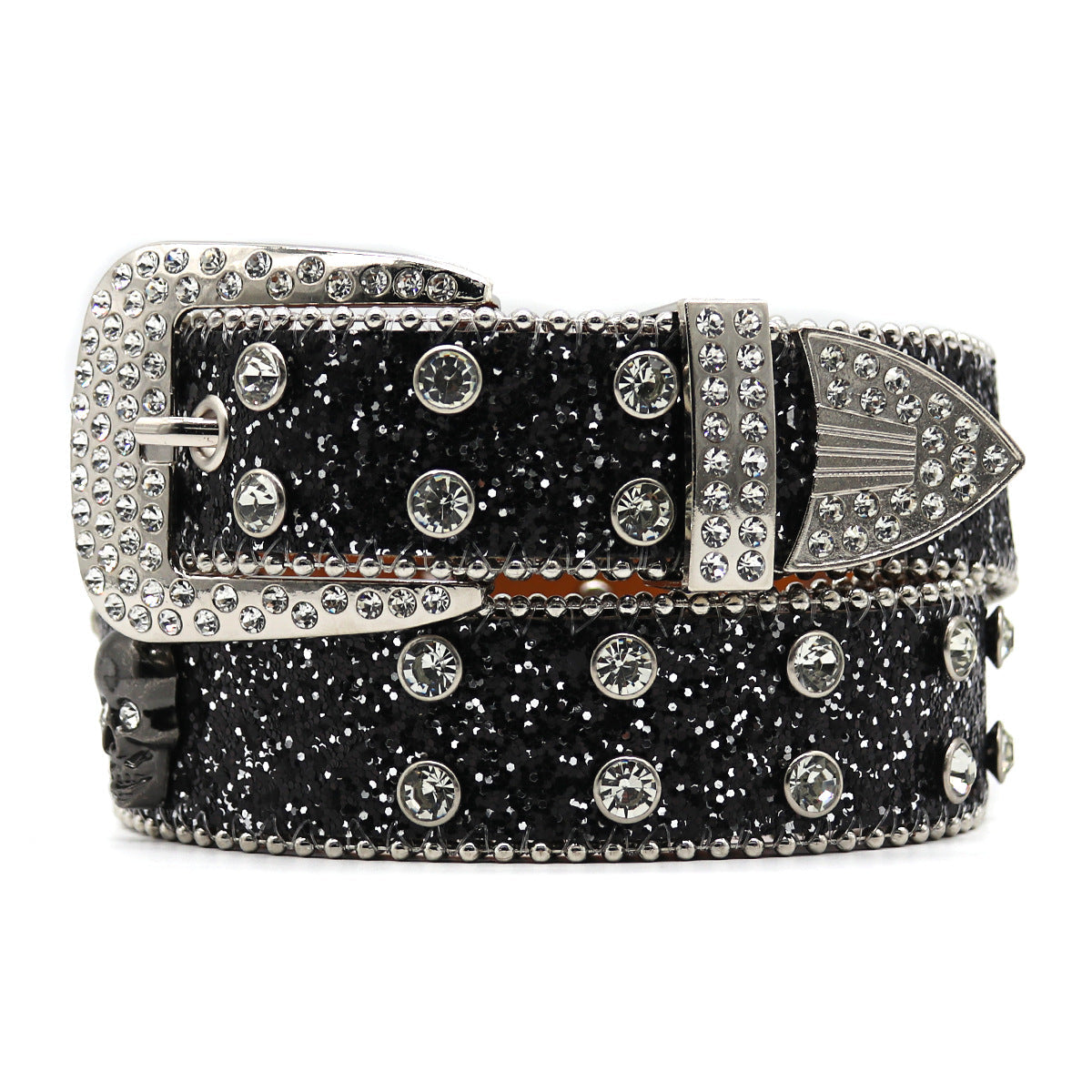 Hip-hop punk rhinestone belt punk style