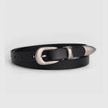 American vintage-style leather belt Cleanfit style belt Simple metal pin hand belt Casual commuter men and women