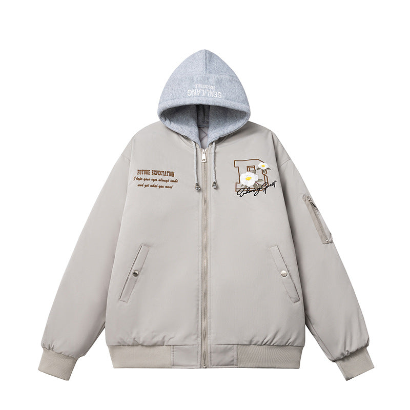Men Vintage Jackets Baseball Jacket Embroidered Couple Trend Jacket