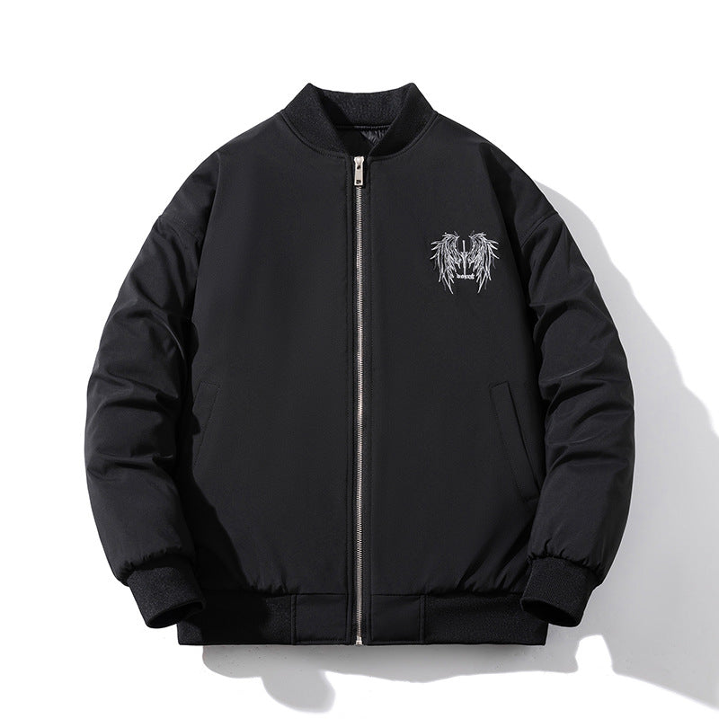 Mens Vintage Jackets Padded Jacket Embroidered Baseball Jacket Padded Jacket