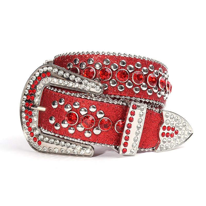 Hip-hop punk rhinestone belt skull accessories