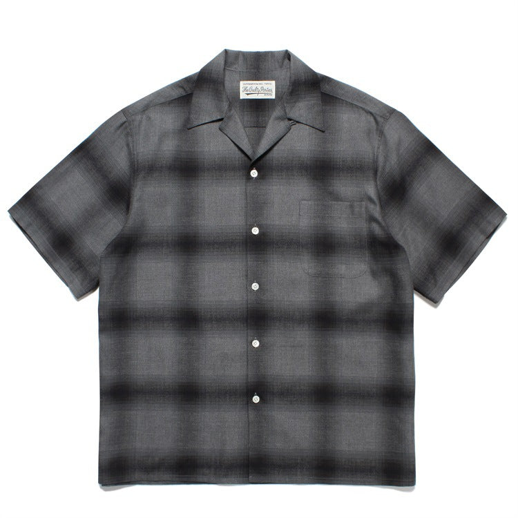 GUILTYPARTIES TIGER Shirts 23SS Striped Plaid Polka Dot Hawaiian Rayon Short Sleeve Shirt Men