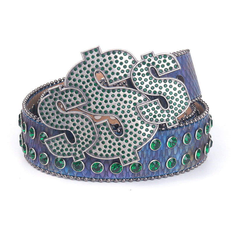 Hip-hop punk rhinestone belt s plate accessories