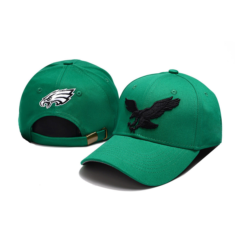 Trendy flat brimmed snapback hatseagle embroider sunshade and windshield