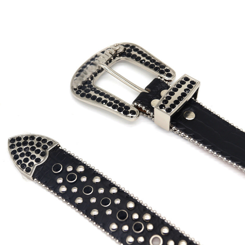 Hip-hop punk rhinestone belt punksurprise accessories