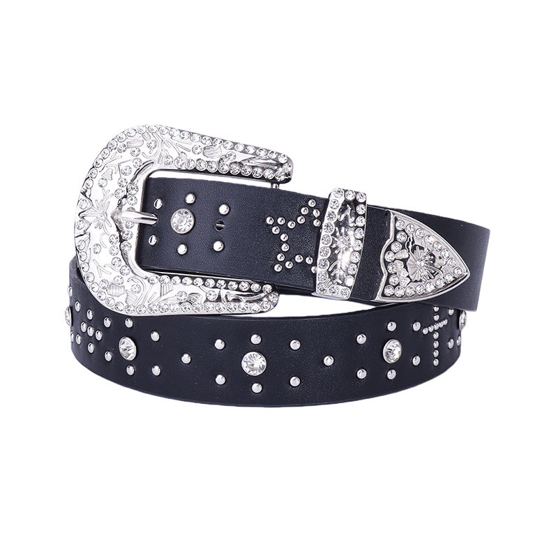 Hip-Hop Punk Rhinestone Belt