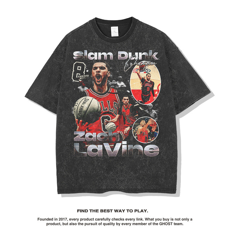 Nba T Shirt Short-Sleeved T-shirt Fashion Brand Summer High-quality pure cotton comfortable and trendy clothing