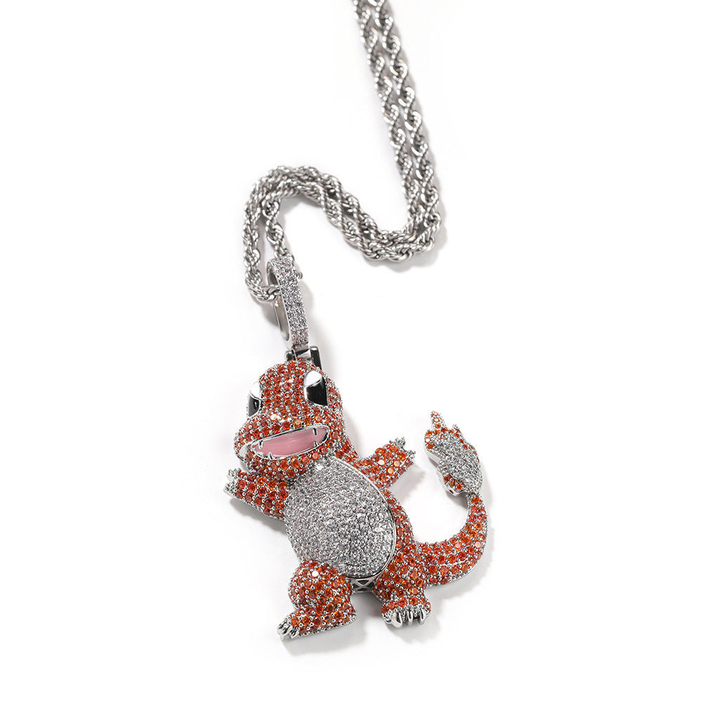 Jewelry Cartoon Dragon Pendant Copper Micro Zircon Animal Pok¡§|mon Spectrum