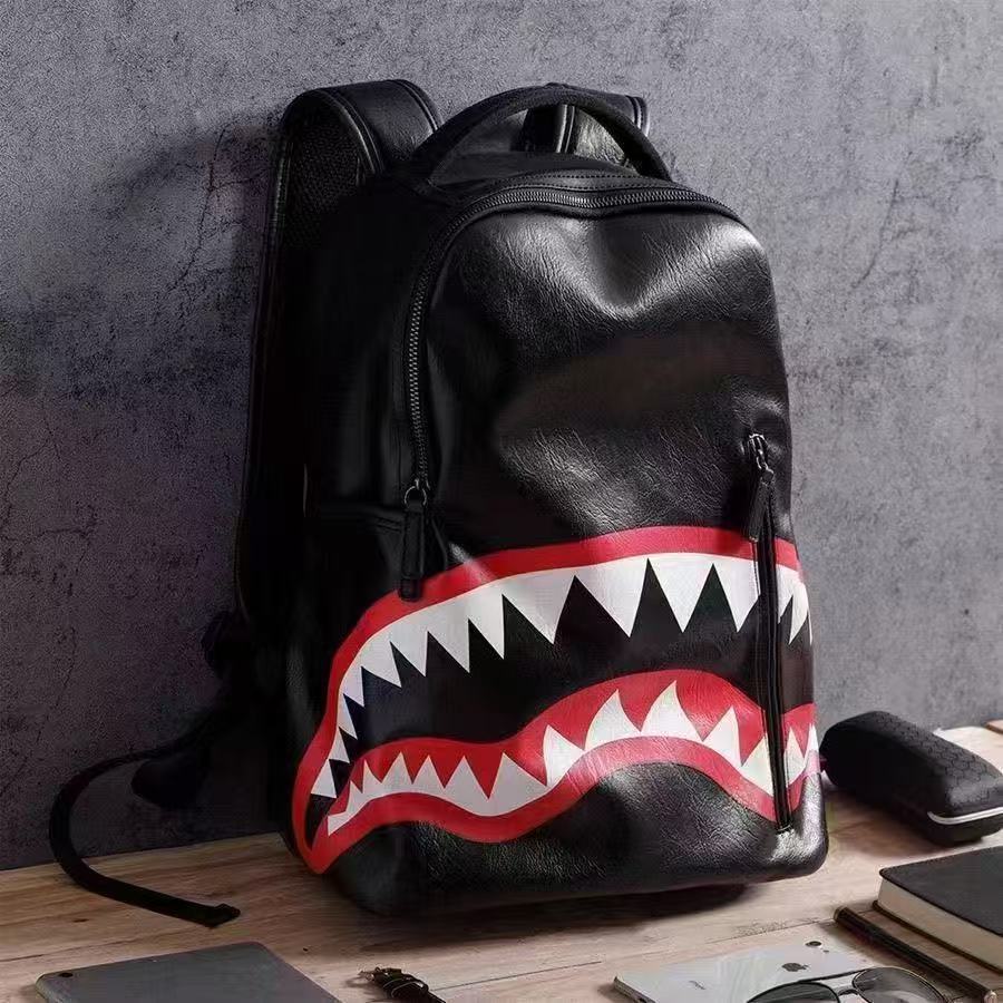 RIP ME OPEN Bag Shark teeth Shark backpack School bag for boys and girls Fashion large capacity Leisure travel trend