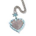 Jewelry Drip Oil Love Sweater Necklace Drip Oil Luminous Ice and Fire Spectrum St. Valentine's