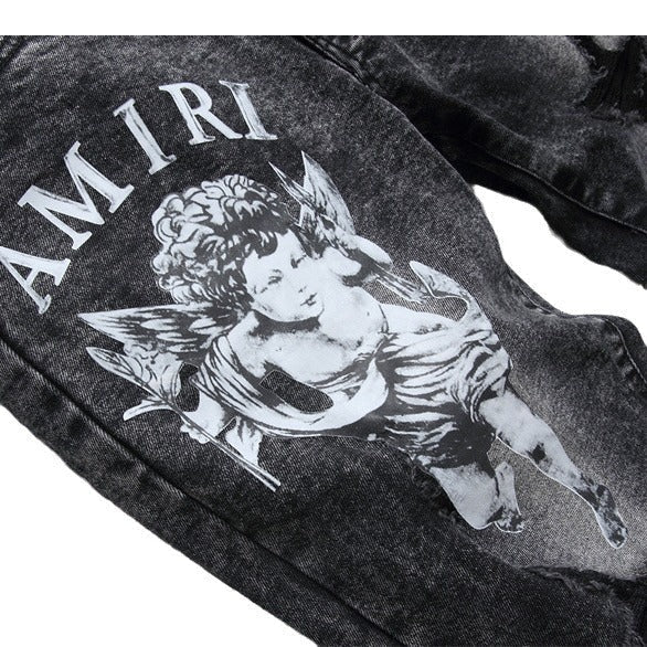 AM Jeans Ripped Stretch Jeans