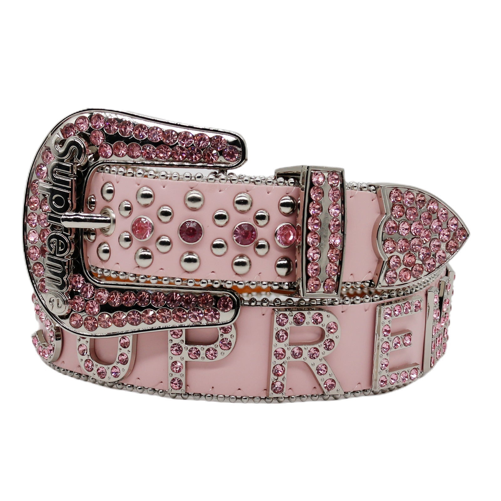 Hip-hop punk rhinestone belt full diamond letter accessories