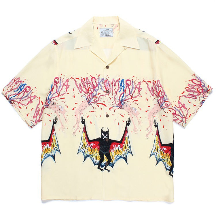 GUILTYPARTIES TIGER Shirts 24ss NECKFACE Co-branded Funny Graffiti, Hawaiian Short Sleeve Shirt
