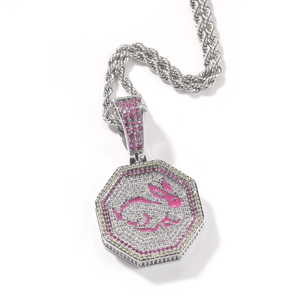 Jewelry Zodiac Pendant Copper Inlaid Zircon Luminous Animal Royalty