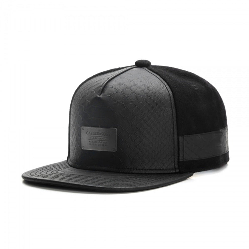 Trendy flat brimmed snapback hatsadjustable sunshade