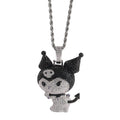 Jewelry Copper Zircon Little Demon Kuromi Necklace Design Sense Angel Pieces St. Valentine's Spectrum
