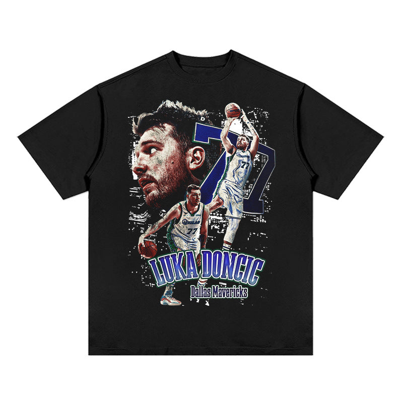 Nba T Shirt Short Sleeve T-shirt European and American High Street Fashion Brand High-quality pure cotton comfortable and trendy clothing
