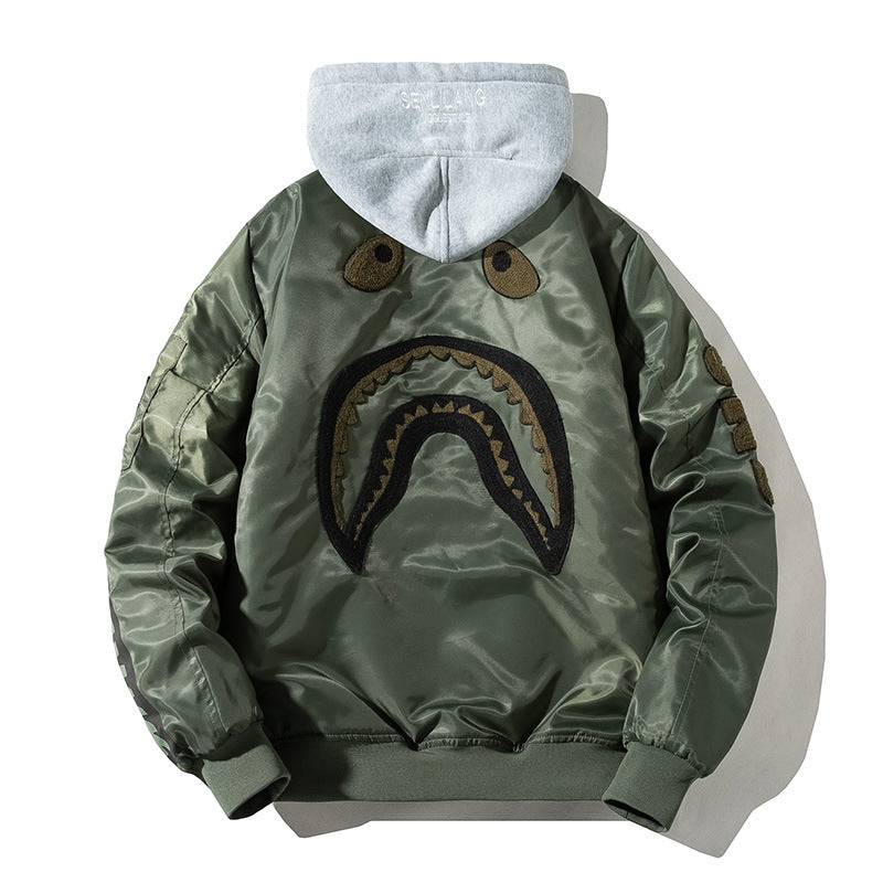 Men's Bomber Jacket MA-1 Winter Thickness available cotton-padded jacket Air Force Pilot Men's and Women's Autumn and Winter Thickened Couple Baseball Uniform