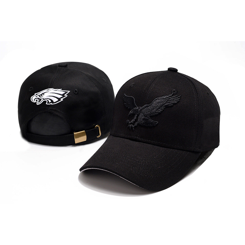 Trendy flat brimmed snapback hatseagle embroider sunshade and windshield