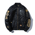 Mens Bomber Jacket MA-1 Winter Thickness available cotton-padded jacket sticker embroidered Air Force pilot couple baseball jersey