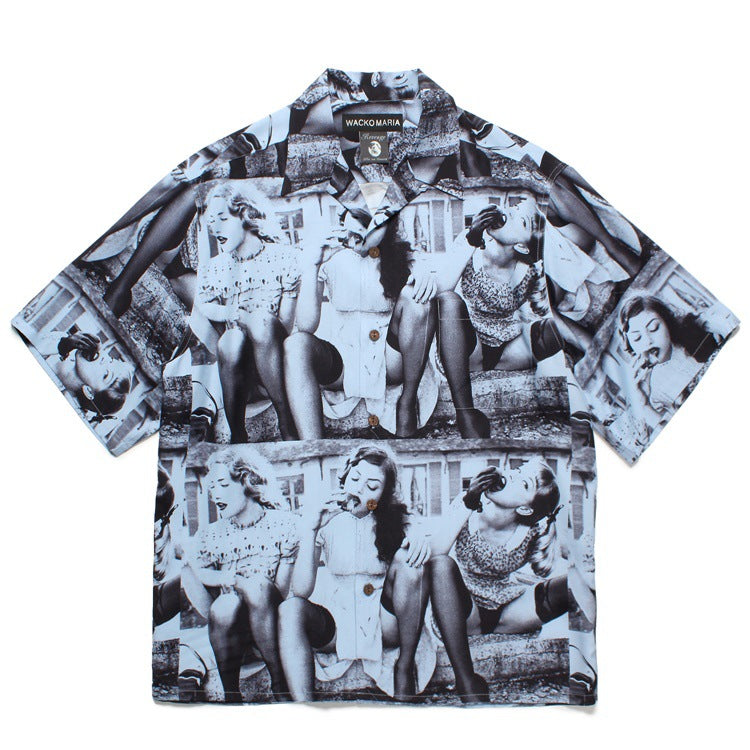 GUILTYPARTIES TIGER Shirts Allen, Vonnworth Rayon Hawaiian Short Sleeve Shirt Men