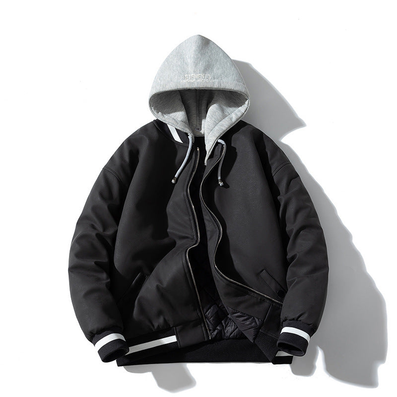 Men's Vintage Jackets Motorcycle Jacket Men's Autumn and Winter Cotton Jacket