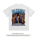 Nba T Shirt Summer Short-Sleeved T-shirt Heavy Cotton Washed Top High-quality pure cotton comfortable and trendy clothing