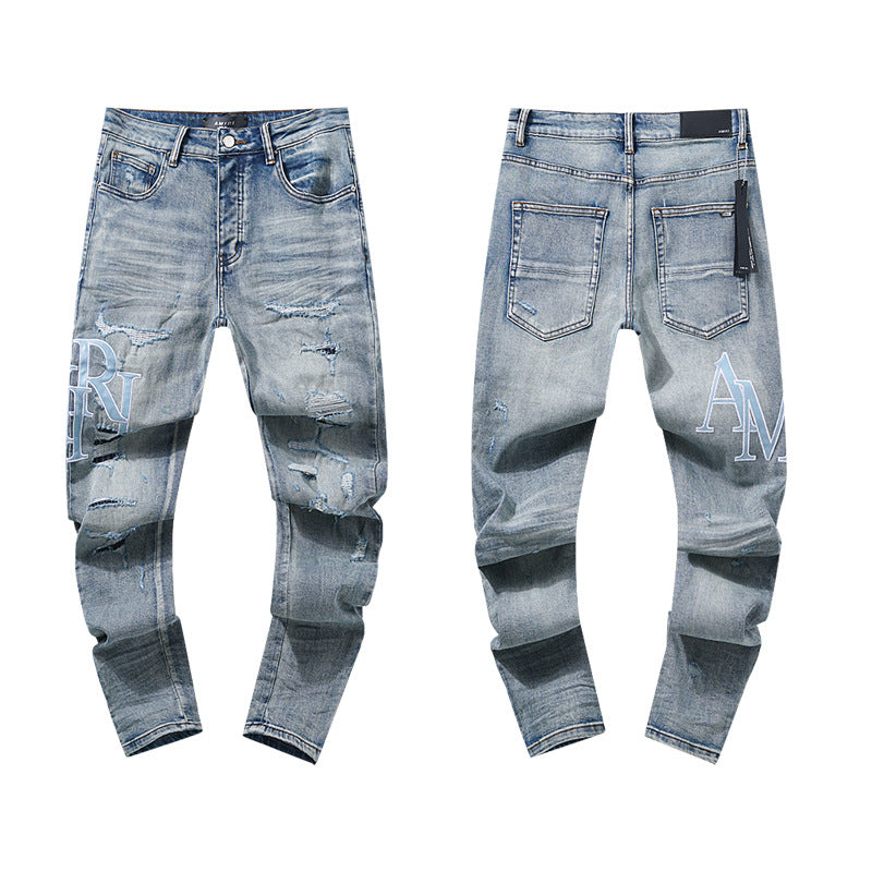 AMIRI Jeans Trendy Fake Ripped Jeans