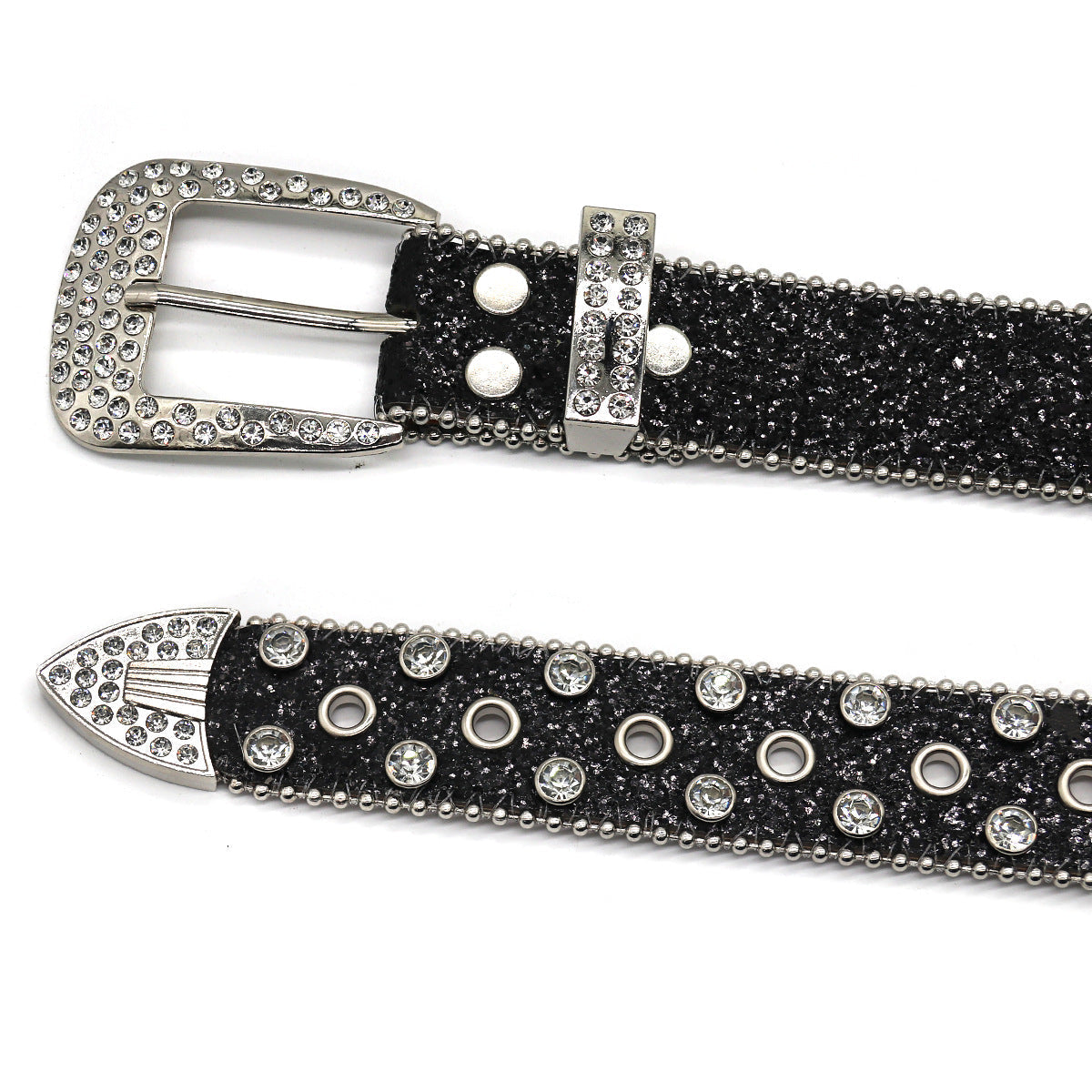 Hip-hop punk rhinestone belt punk style