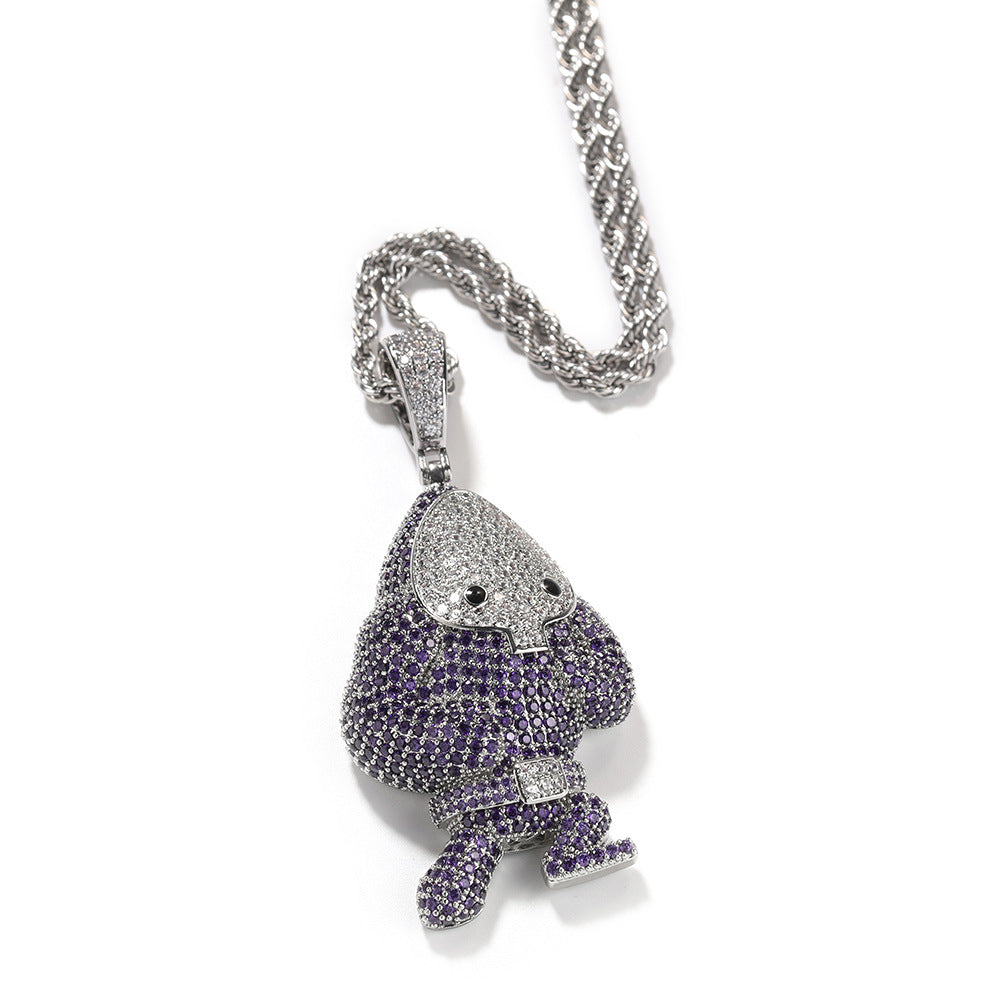 Jewelry Ghost Demon Pendant Copper with Zircon Spectrum