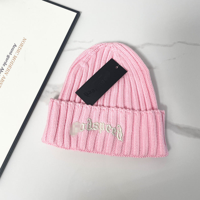 Godspeed embroidered knitted hat for men and women hip hop warm wool cold hat