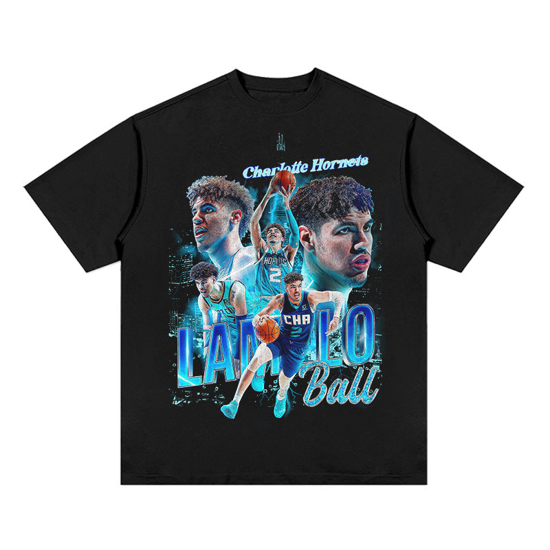 Nba T Shirt Printed Short-Sleeved T-shirt round Neck Top Fashion High-quality pure cotton comfortable and trendy clothing