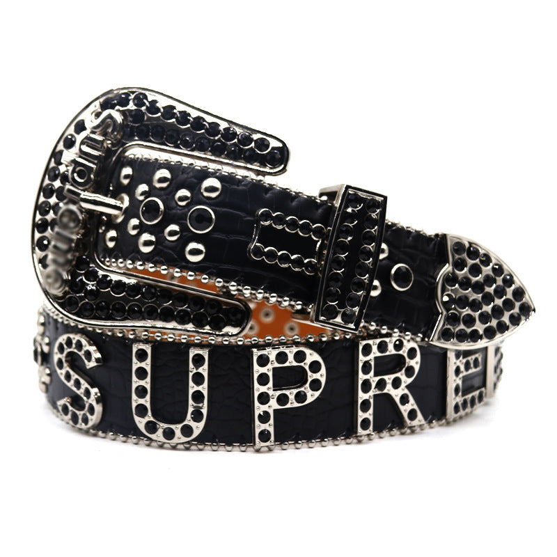 Hip-hop punk rhinestone belt punksurprise accessories