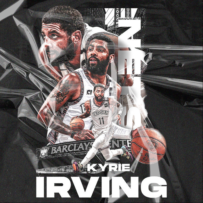 Nba T Shirt Kyrie Irving Basketable Nets Team Printed Short Sleeve T-shirt Loose Shoulder Basketball High-quality pure cotton comfortable and trendy clothing