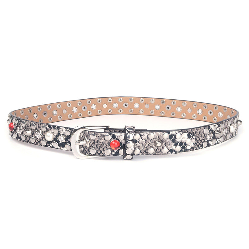 Hip-hop punk rhinestone belt kids gem decoration