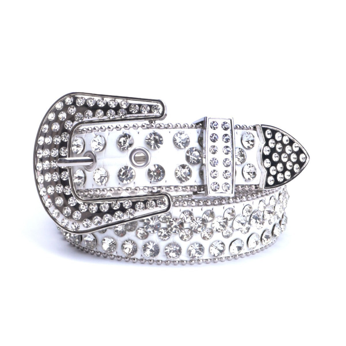 Hip-hop punk rhinestone belt punk style