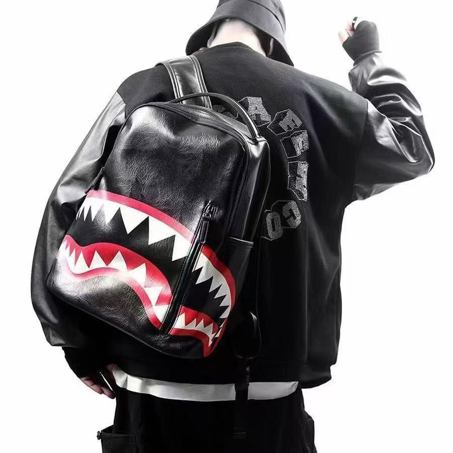 RIP ME OPEN Bag Shark teeth Shark backpack School bag for boys and girls Fashion large capacity Leisure travel trend