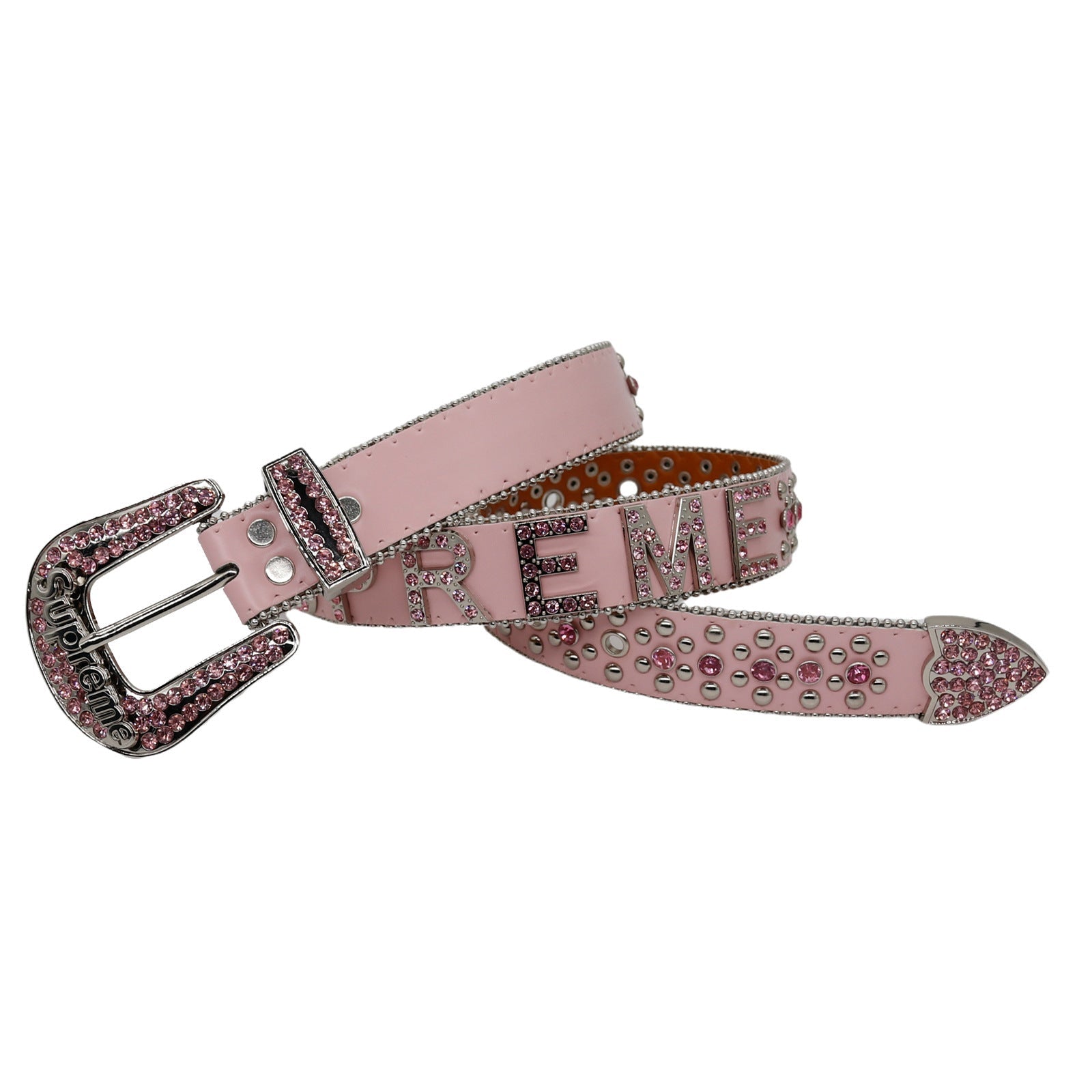 Hip-hop punk rhinestone belt full diamond letter accessories