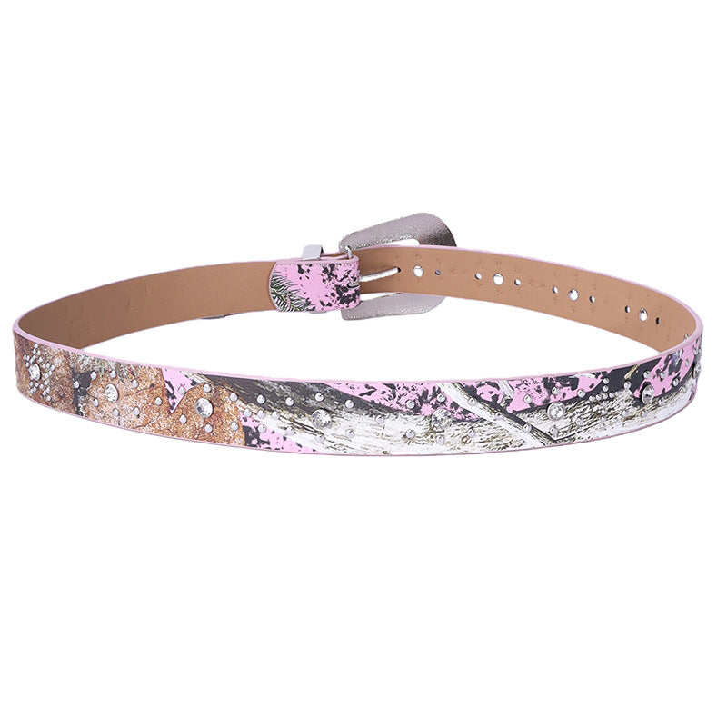 Hip-Hop Punk Rhinestone Belt