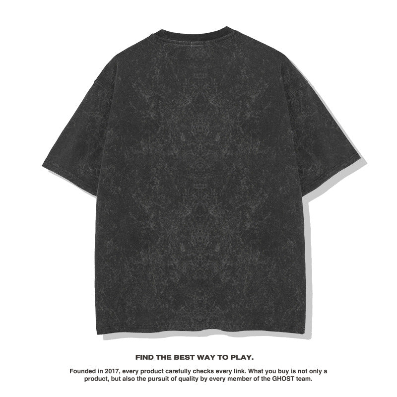 Nba T Shirt Printed Short-Sleeved T-shirt Men and Women Popular Fashion Brand Washed High-quality pure cotton comfortable and trendy clothing