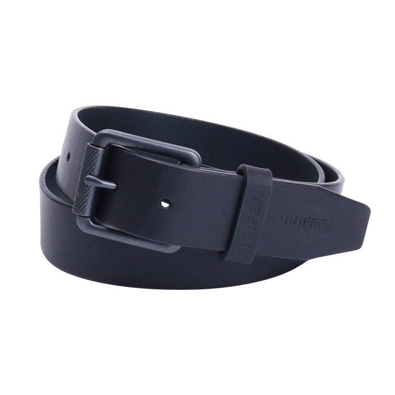 Hip-hop punk rhinestone belt casual cowhide single layer